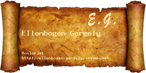 Ellenbogen Gergely névjegykártya