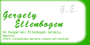 gergely ellenbogen business card